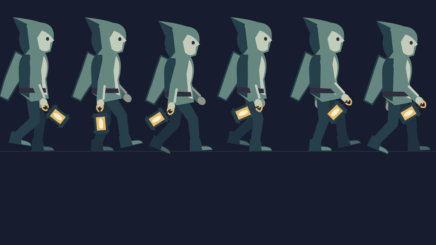 Without Qloo: frame · walk