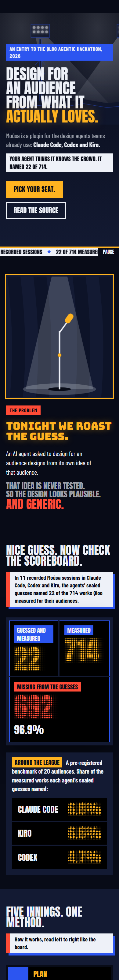 Without Qloo: mobile · tickets · full page