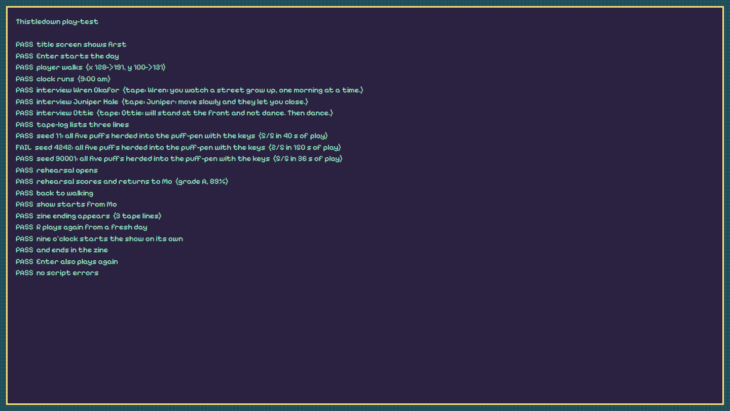 frame · selftest, round 2